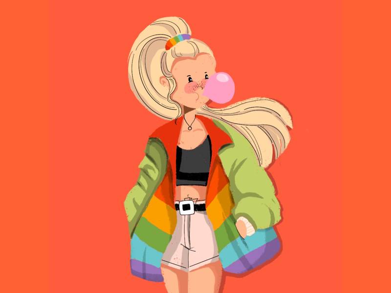 P R I D E drawthisinyourstyle rainbow bubblegum procreate digitalart illustration lgbtq pride