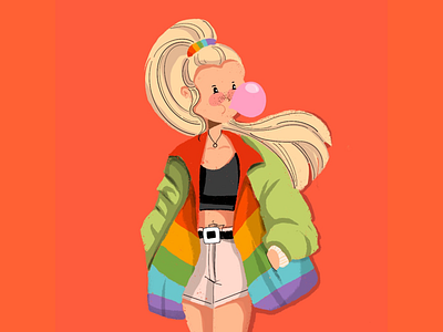 P R I D E bubblegum digitalart drawthisinyourstyle illustration lgbtq pride procreate rainbow