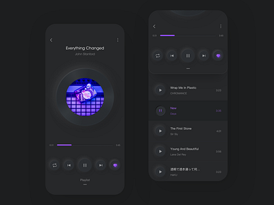Neumorphism Music Player app design neumorphism soft ui ui