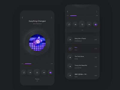 Neumorphism Music Player