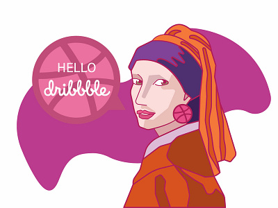 Girl With The Dribbble Earring