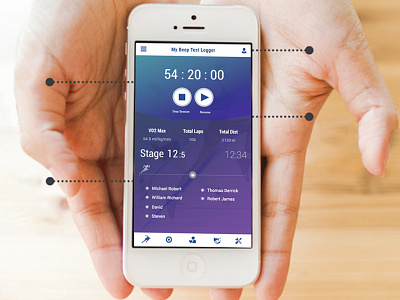 My Beep Test Logger app design branding illustration xd design