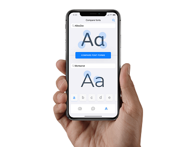 mob app to compare fonts app fonts letters mobile app