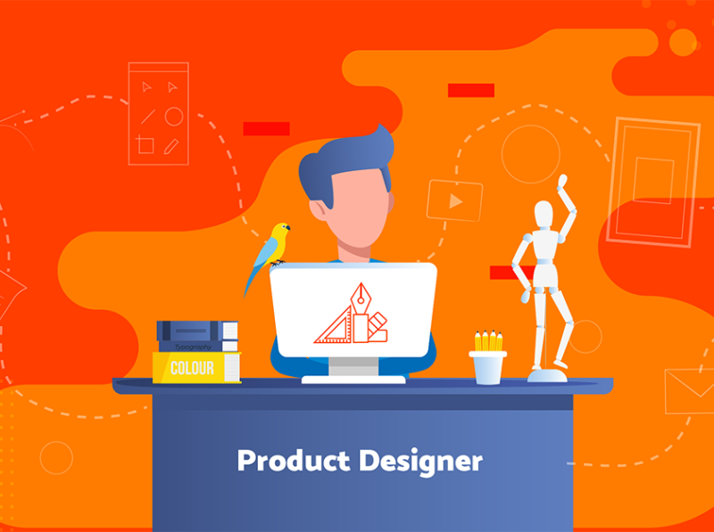 product designer job offer illustration by Alona Kolomiiets on Dribbble