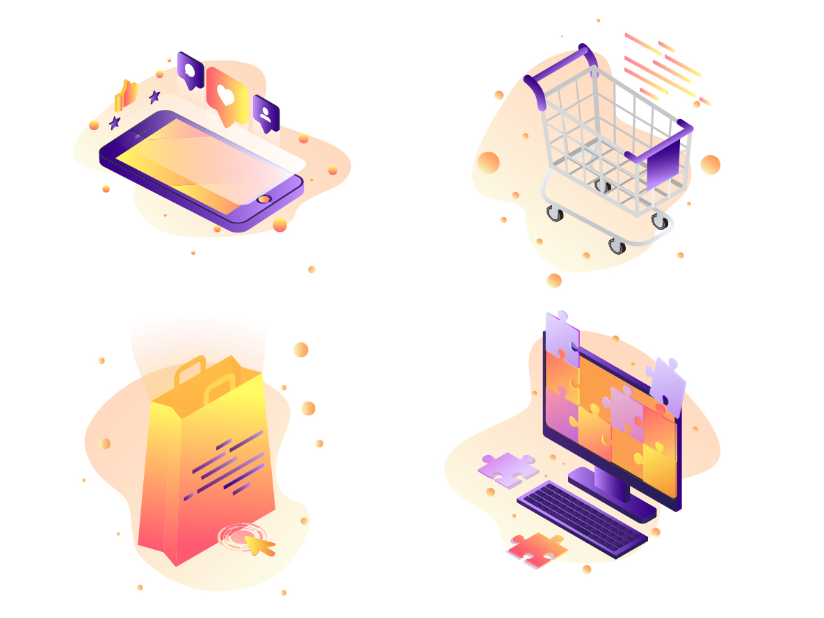 Isometric Icons set by Alona Kolomiiets on Dribbble