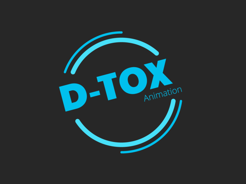 D Tox Logo Animation 2d animation animation animation 2d app branding design design agency identity illustration lettering logo logo animation type typography vector