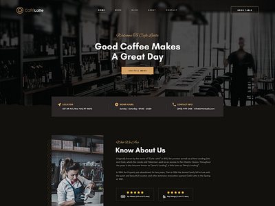 Cafe Latte (Cafe & Restaurant Landing Page)