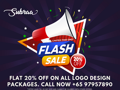 Logo Design Flash Sale - Promotions in Singapore best deals design singapore discounts freelance singapore great deals great deals singapore logo design logo design offers logo design singapore logo designer offers promotions promotions in singapore sale sales sales in singapore salesforce singapore singapore promotions subraa