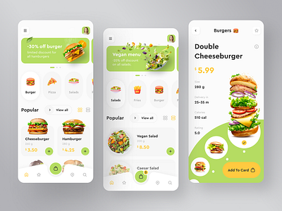 Food Delivery - App Ui 🍔 app burger card concept cook delivery delivery app fastfood food food order food ordering ios menu minimal mobile pizza ui ux