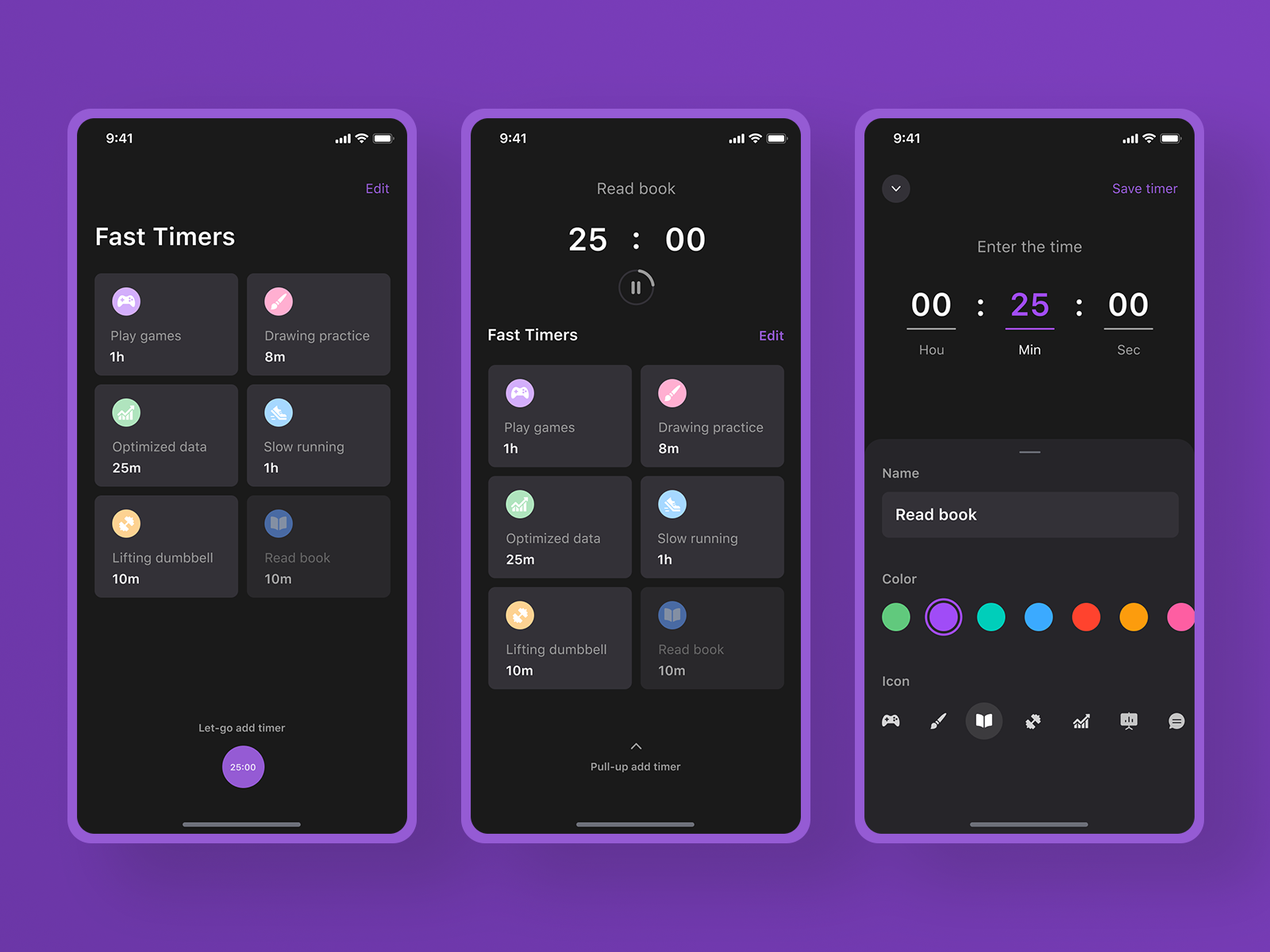 Focus Timer App by Vladimir Gubanov on Dribbble