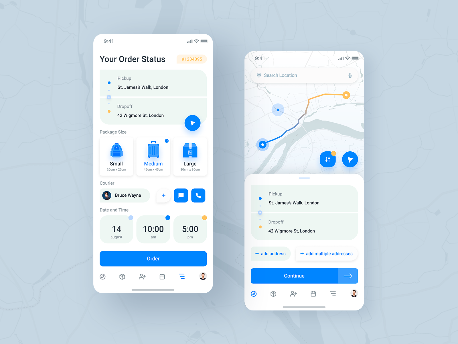 Delivery app (first) by Vladimir Gubanov on Dribbble