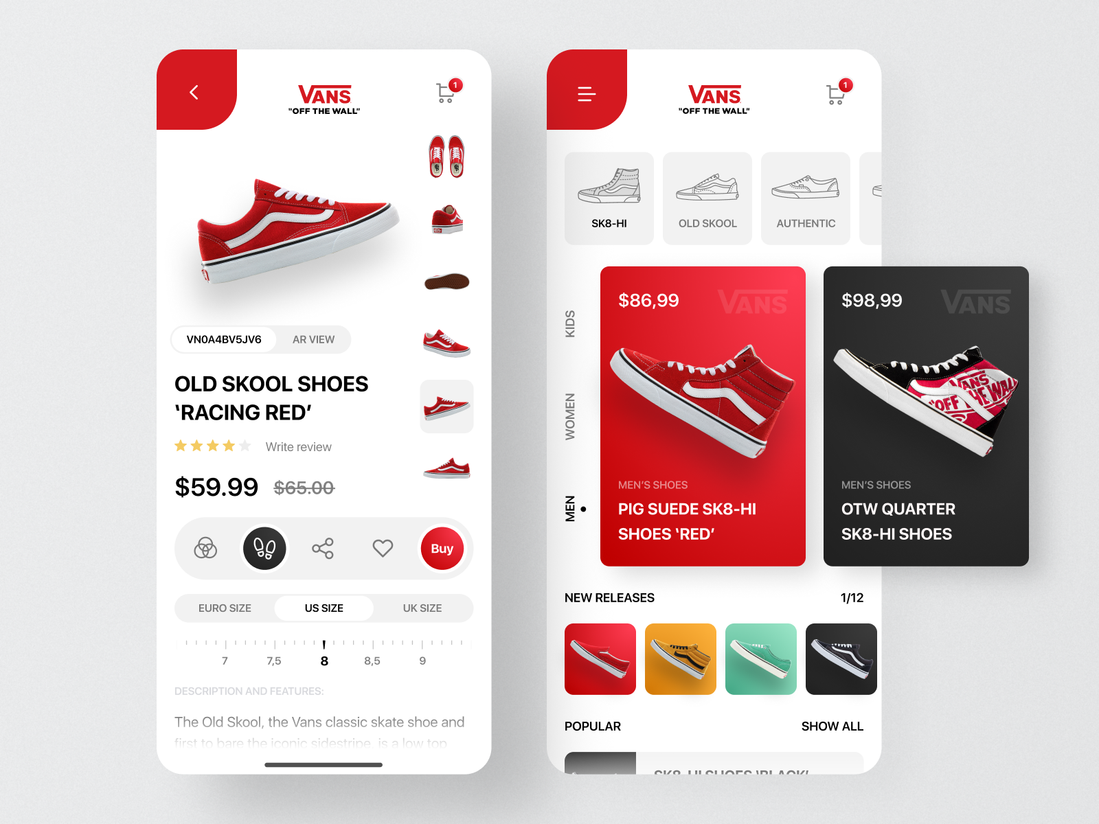 De ninguna manera solapa por ciento Vans Shoes App Concept by Vladimir Gubanov on Dribbble