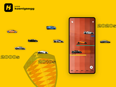 Koenigsegg - Timeline app branding cars koenigsegg kolesa logo ui uidesign ux uxdesign