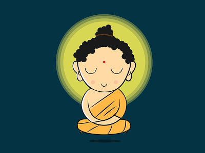 Little Budha adobeillustrator illustration little buddha minimal vector