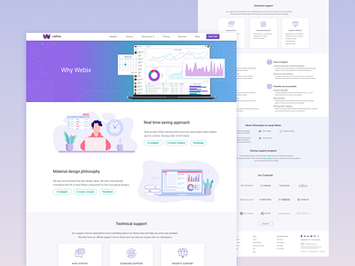 Why Webix page design figma illustration javascript library landing page ui design web web design website