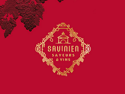 Savinien Saveurs & Vins logo packaging wine