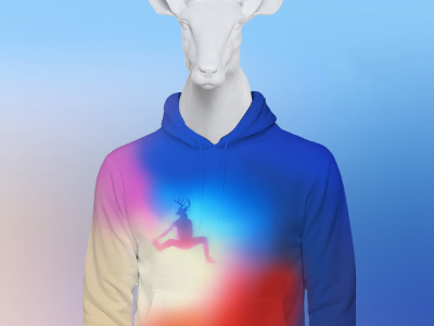 Midnight - Psychedelic Deer animal clothes colors deer full gradient human psychedelic sport sweatshirt