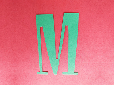 M - Papercutting carogiovagnoli cover book design graphicdesign illustration lettering type typedesign typography