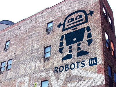 Robots ht collageart design dingbats foto ht huertatipografica illustration miscellaneous robots robotsht typography urban urban art urban planning