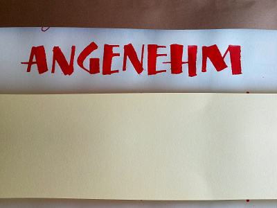 Angenehm rot ruling pen uppercase