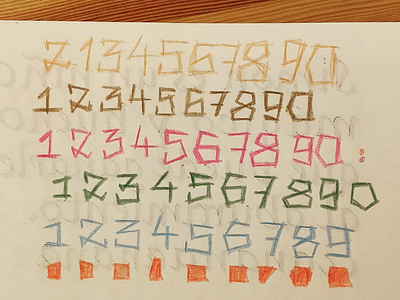 Números cuadráticos // Quadratisch Zahl color figuras figures number números pencil zahl