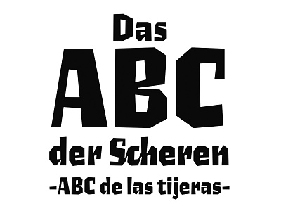 ABC der Scheren design display display font display type display typeface graphicdesign type type design typedesign typeface typography