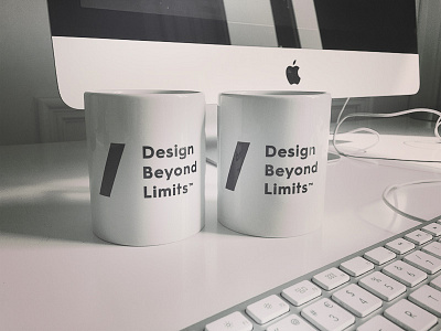 Mugs // Design Beyond Limits brand design mugs slogan tagline