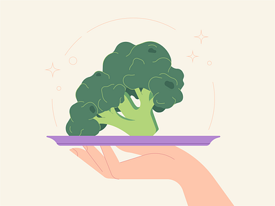 Broccoli 🥦 2d ai broccoli character flat food hand illustration vector vegetables