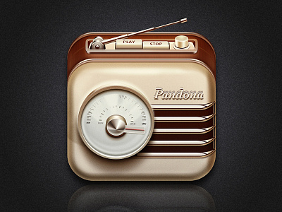 Radio realistic、icon、radio
