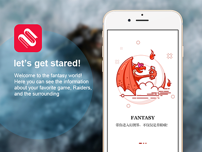 Fantasy app design ui