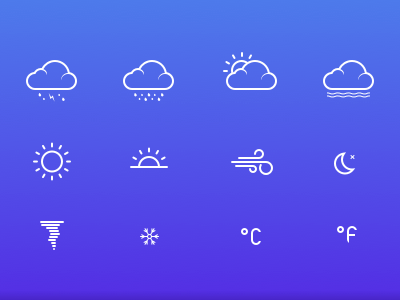 Weather Icons - Sketch Freebie cloud icons freebie sun rain wind moon snowflake sketch free weather icon design