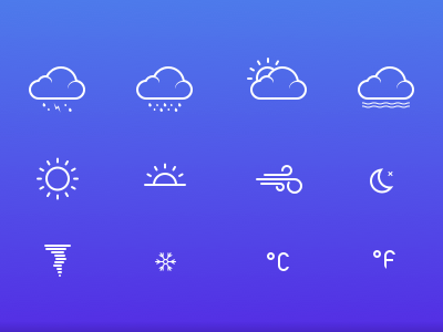 Weather Icons - Sketch Freebie cloud free freebie icon design icons moon rain sketch snowflake sun weather wind