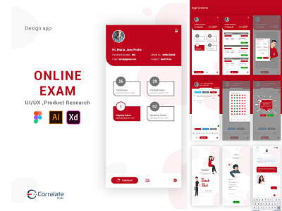Online Exam Mobile Dashboard Concept app branding branding design exam exam dashboard graphic design illustration logo logo design online exam ui uiux ux vector
