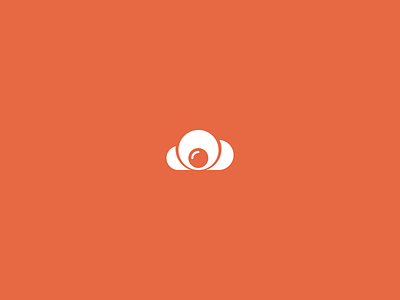 Cloud TV brand cloud custom eye letter logo pearl typography