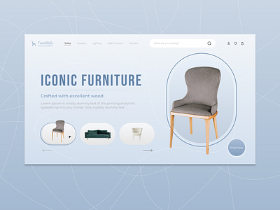 Iconic Furniture Landing Page Design design exploration furniture landing page design los angeles ui ui design web design wvelabs