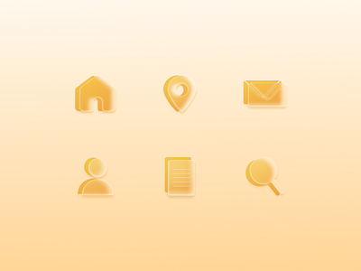 Glassmorphism Icons