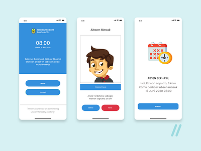 Absensi face recognition app attendance design ui uiux ux