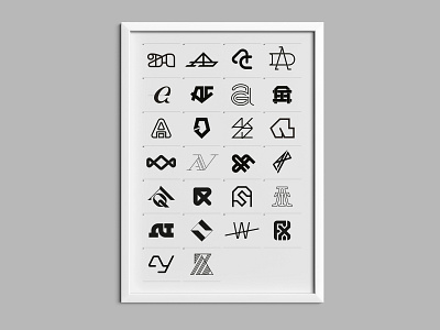 AA — monogram Poster