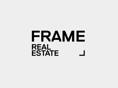 Frame Real Estate — Logo architecture branding design flat identity illustrator logo logo a day minimal real estate type typography vector