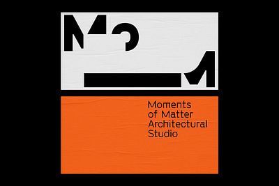 Moments of Matter — Architectural Studio Logo Application branding design flat identity illustrator lettering logo logo a day minimal monogram monogram logo type typography vector