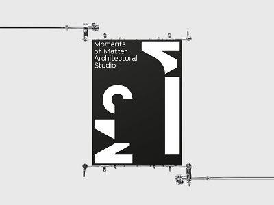 Moments of Matter — Architectural Studio Logo Application branding design flat identity illustrator logo logo a day minimal mockup monogram monogram logo poster type typography vector