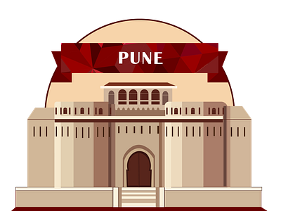 Pune Heritage adobe illustrator design illustration lettering logo minimal pune sticker typography