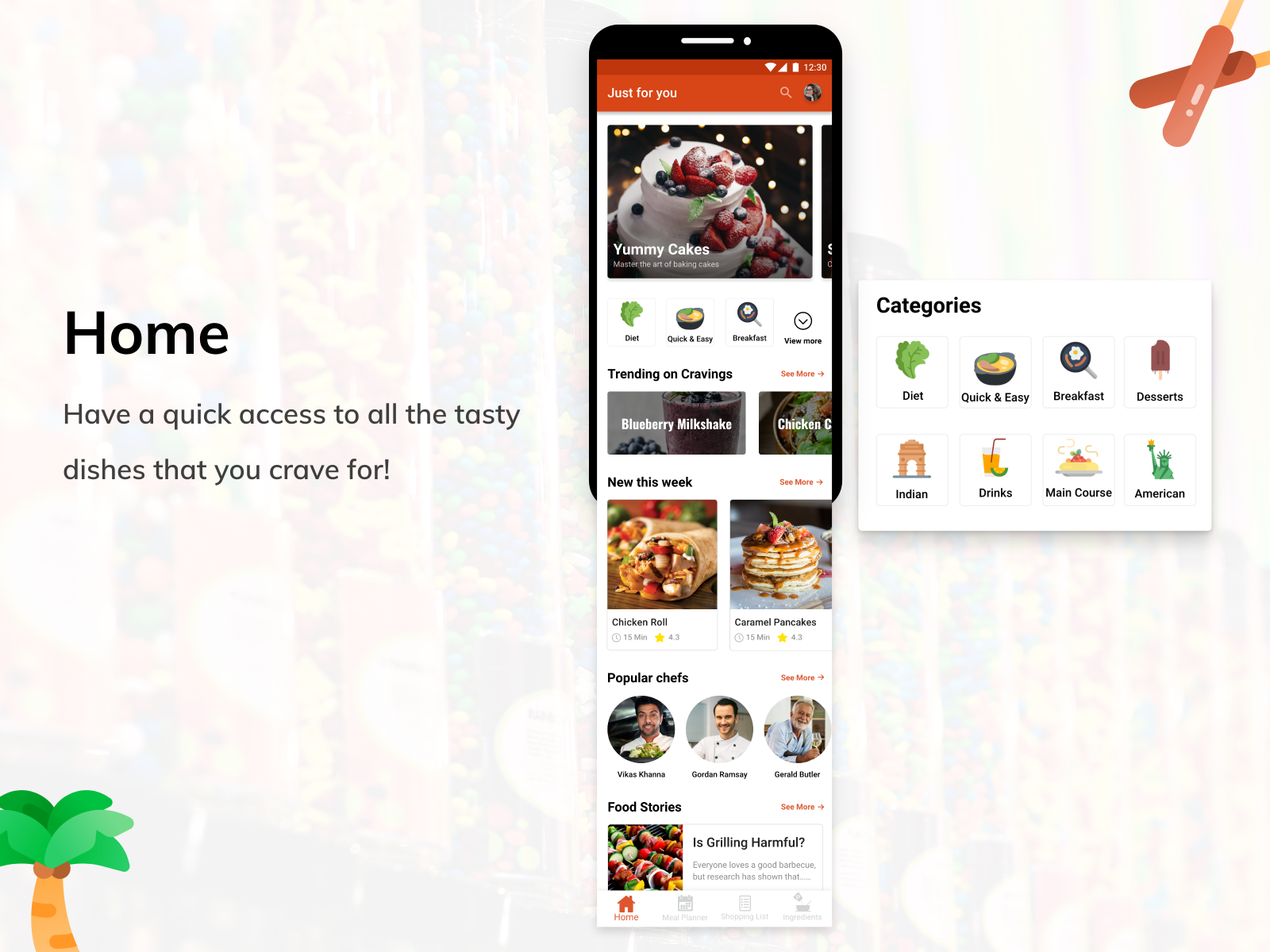 Home Screen Design for Cravings App by Shivani Bayyapu on Dribbble