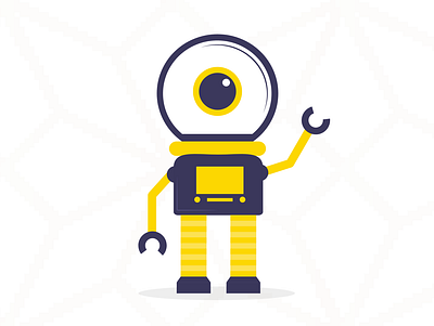 Meet Greety! adobe illustrator art artwork bot design dribbble illustration illustrator robot vector warmup weekly warm up