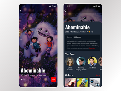 Movie Information App design film imdb information design ios ios app design iphone x minimal movie movie app movies typography ui