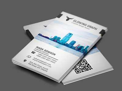 Corporate Business Card black bold bundle business business card business card bundle call card clean corporate creative design horizontal individual modern name personal professional psd qr code