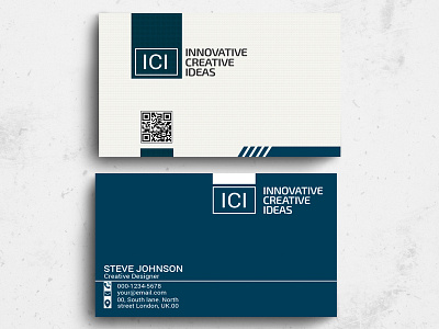 Corporate Business Card blue brand business business card card clean cmyk color corporate creative design green horizontal modern personal print print ready professional psd