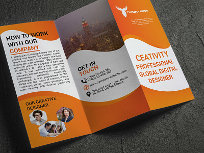 Corporate Brochure 3 fold a4 advertisement advertising agency brochure business clean company consultant corporate design financial handout marketing modern multi multipurpose pamphlet photoshop