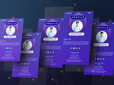 Profile page design, UI/UX. app button chat complete element flat gallery graphics hd ios iphone kit list location login map message mobile modern multipurpose