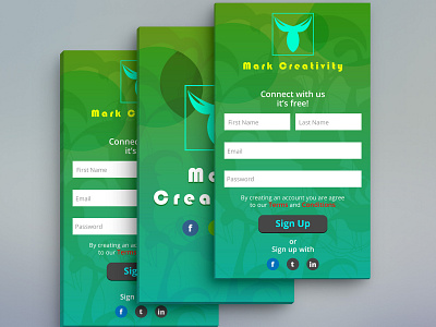 Sign Up Page Design app button chat complete element flat gallery graphics hd ios iphone kit list location login map message mobile modern multipurpose